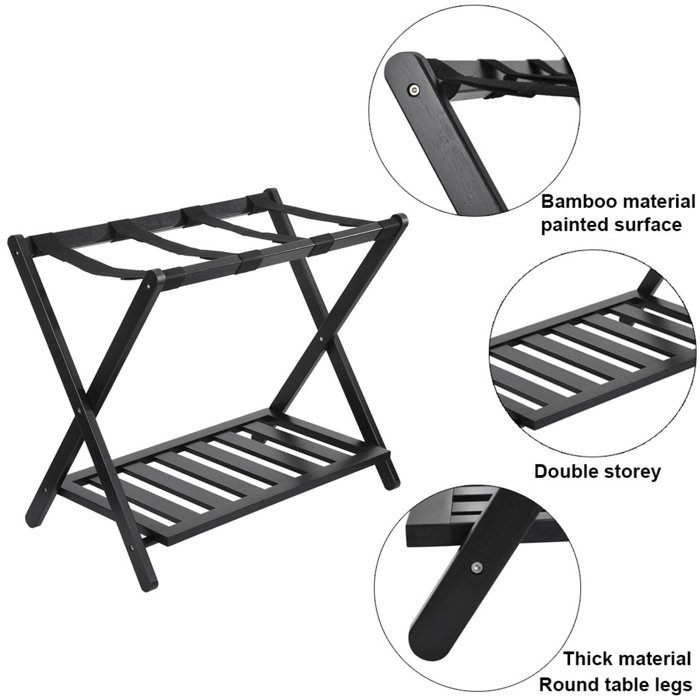 WCCTNYDY INC Folding Wood Luggage Rack Wayfair
